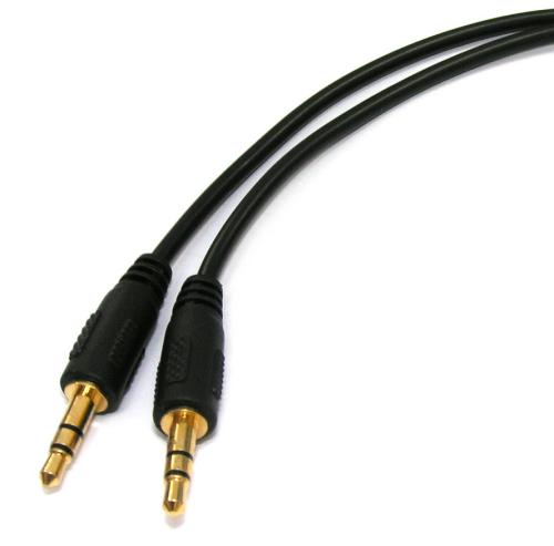 3.5mm Stereo Plug to 3.5mm Stereo Plug Gold 1m